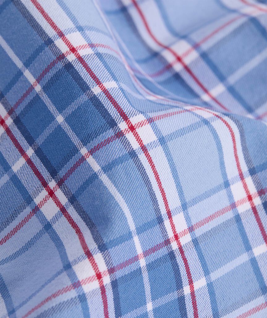 Plumeria Plaid Performance Cotton Shirt