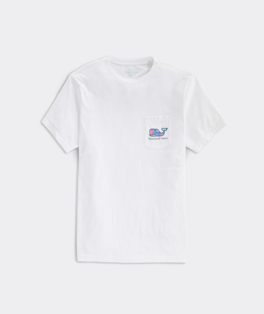 Turtle Palm Whale Fill Short-Sleeve Pocket Tee