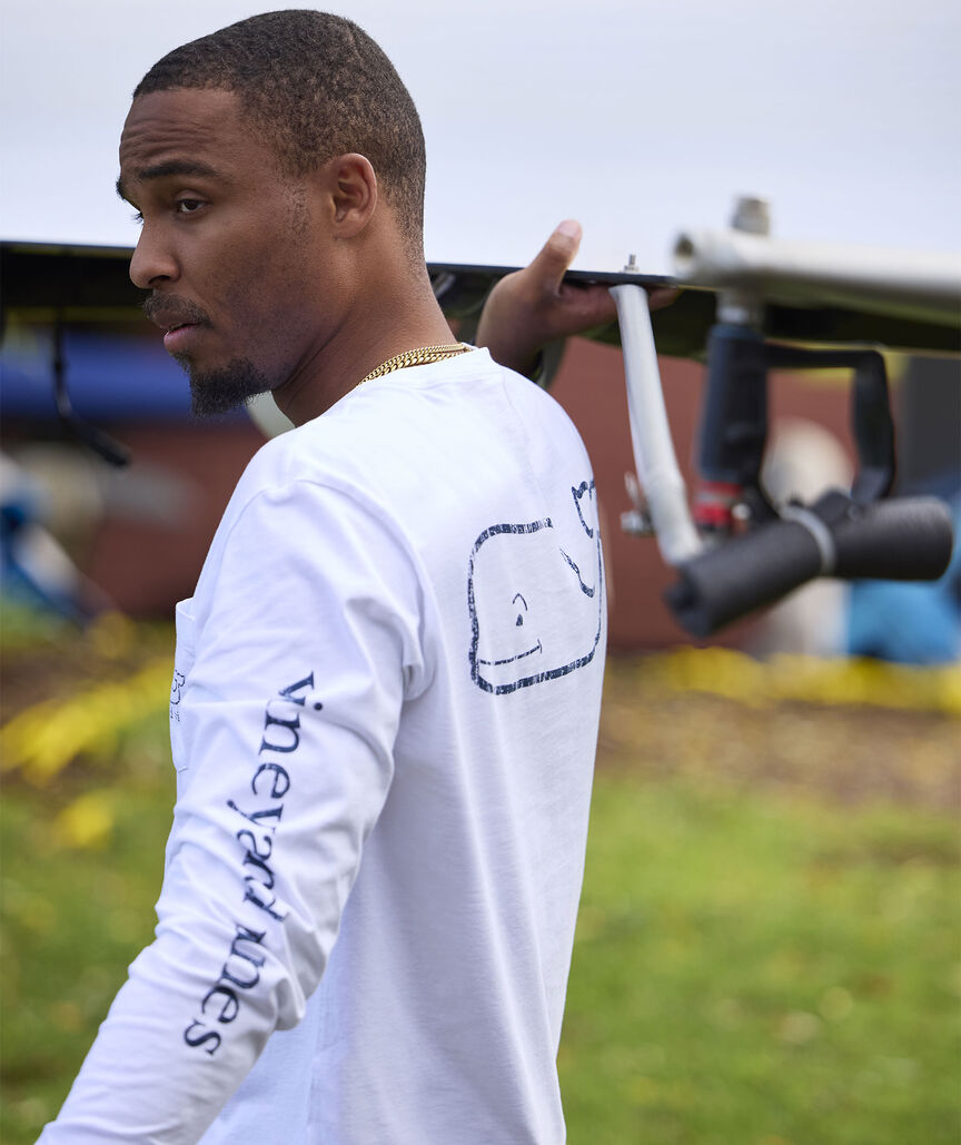 Vintage Whale Long-Sleeve Pocket Tee