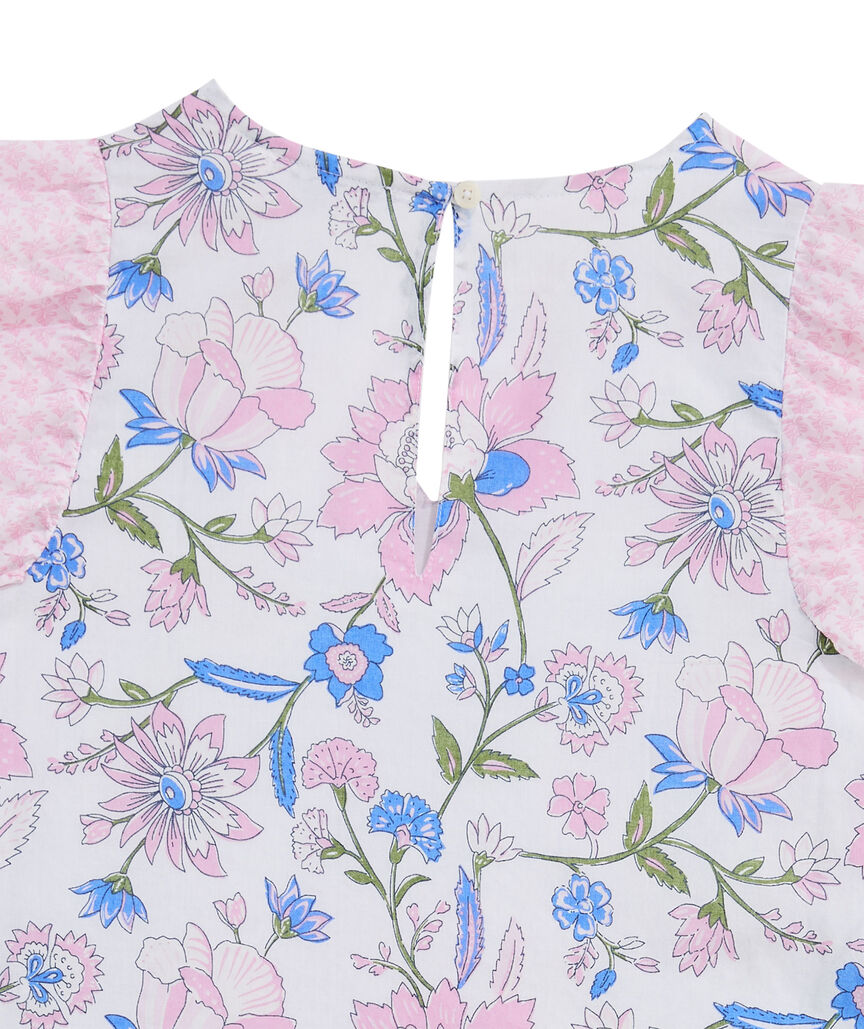 OUTLET Border Flutter Sleeve Dress