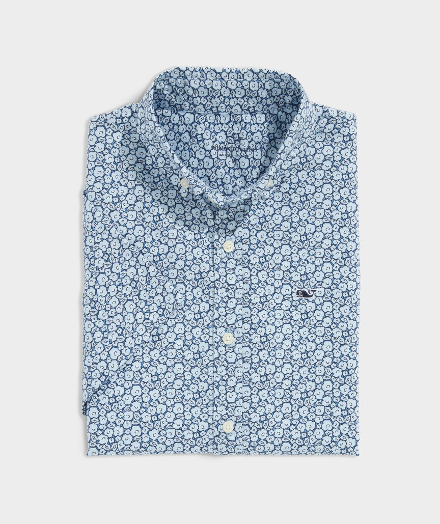 Boys' Cotton Short-Sleeve Floral Shirt