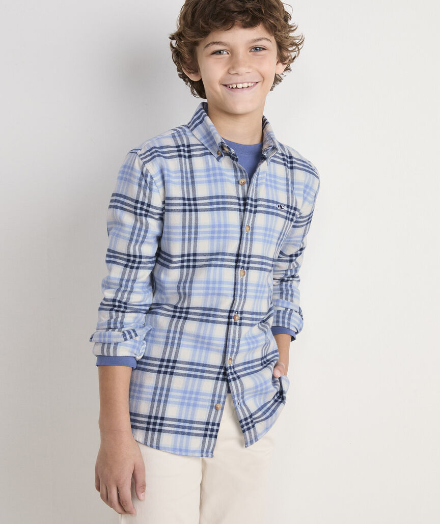 Boys' Vineyard Flannel Plaid Shirt
