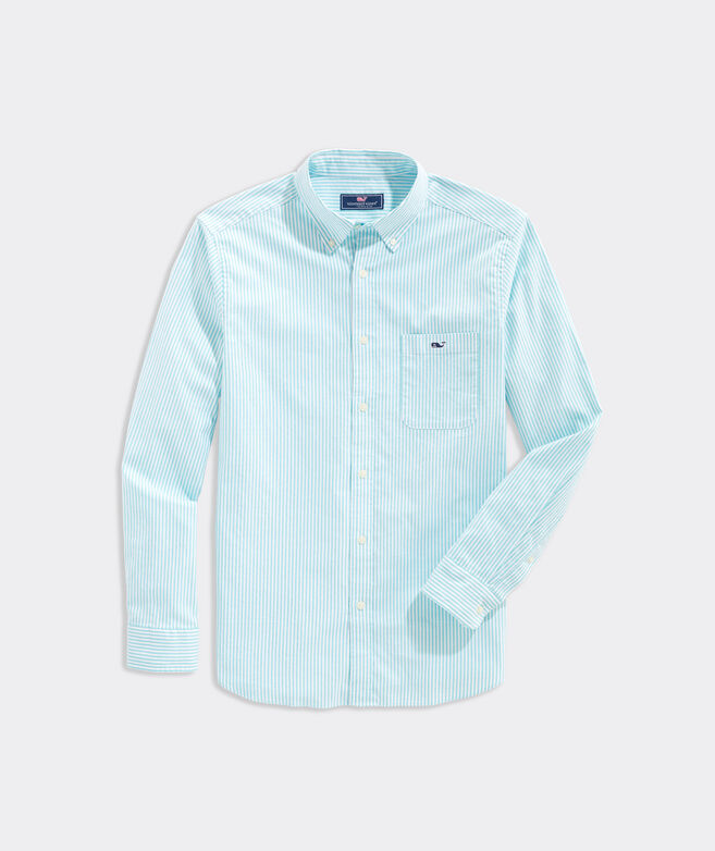 Stretch Cotton Oxford Stripe Shirt
