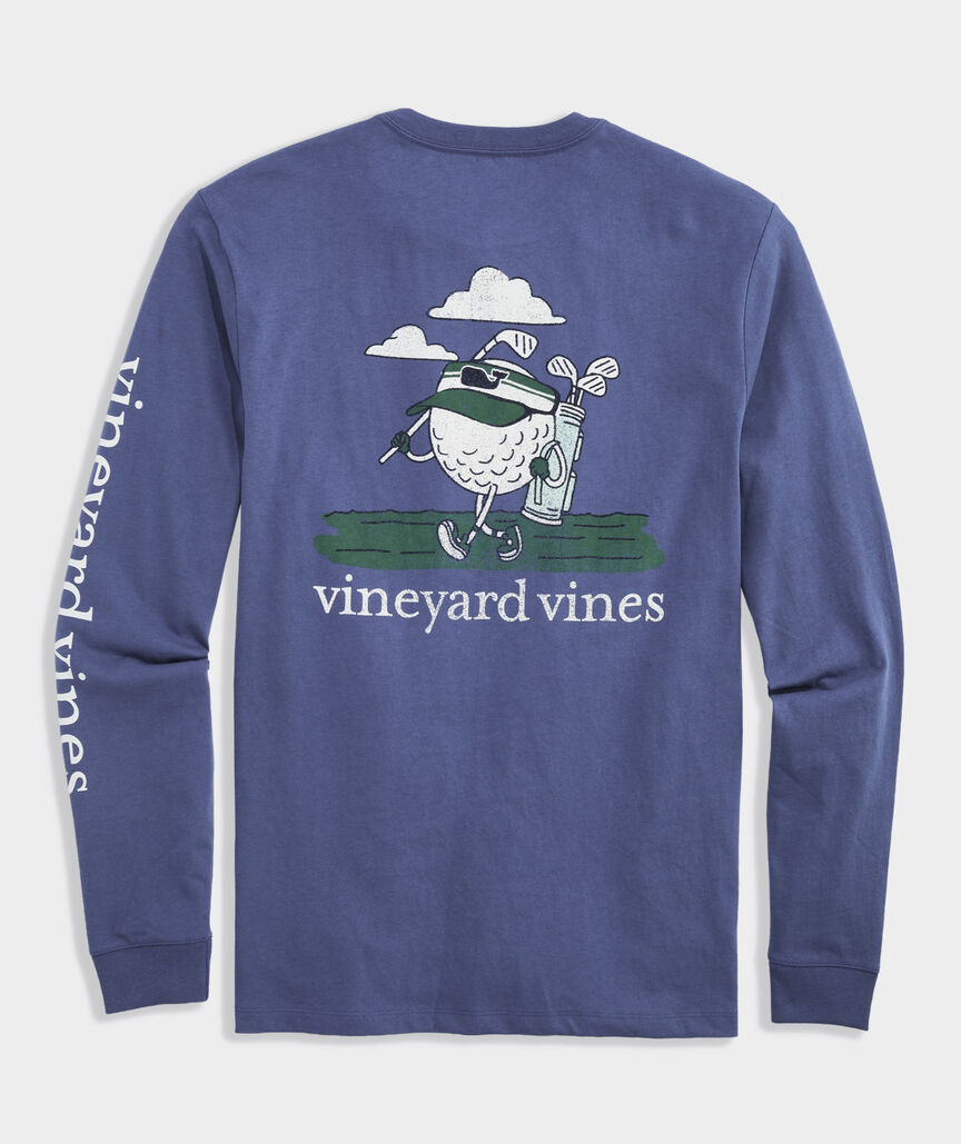 Drive Fast and Putt Slow Long-Sleeve Pocket Tee
