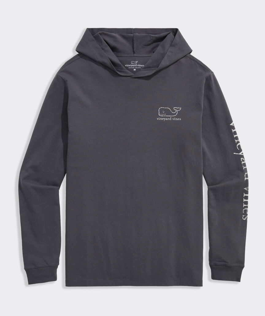 Vintage Whale Long-Sleeve Hoodie Tee