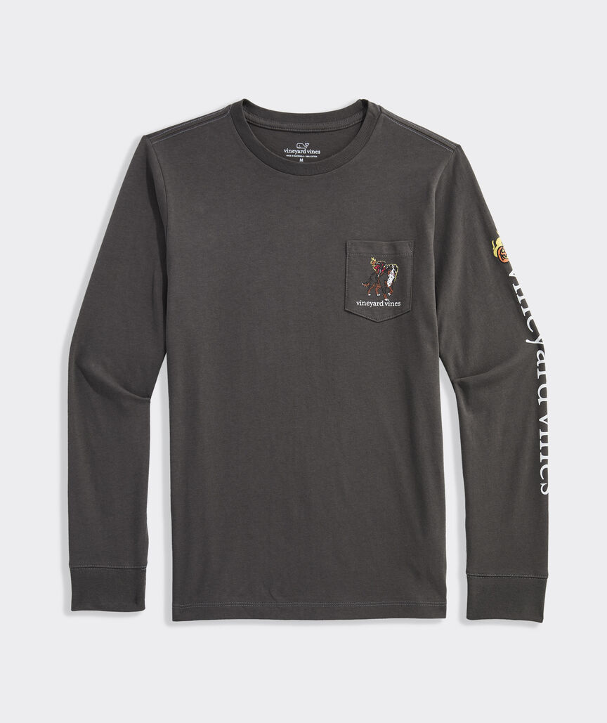 Boys' Headless Horseman Dog Long-Sleeve Pocket Tee
