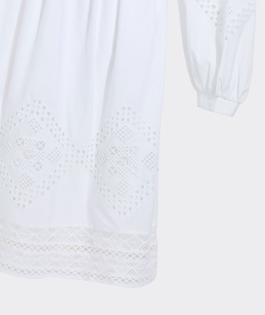 Nora Pintuck Eyelet Dress