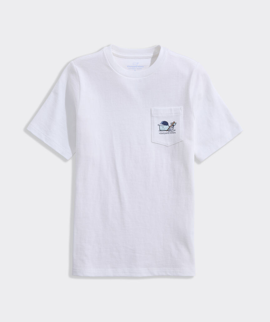 Boys' Blue Baseball Whale Short-Sleeve Pocket Tee