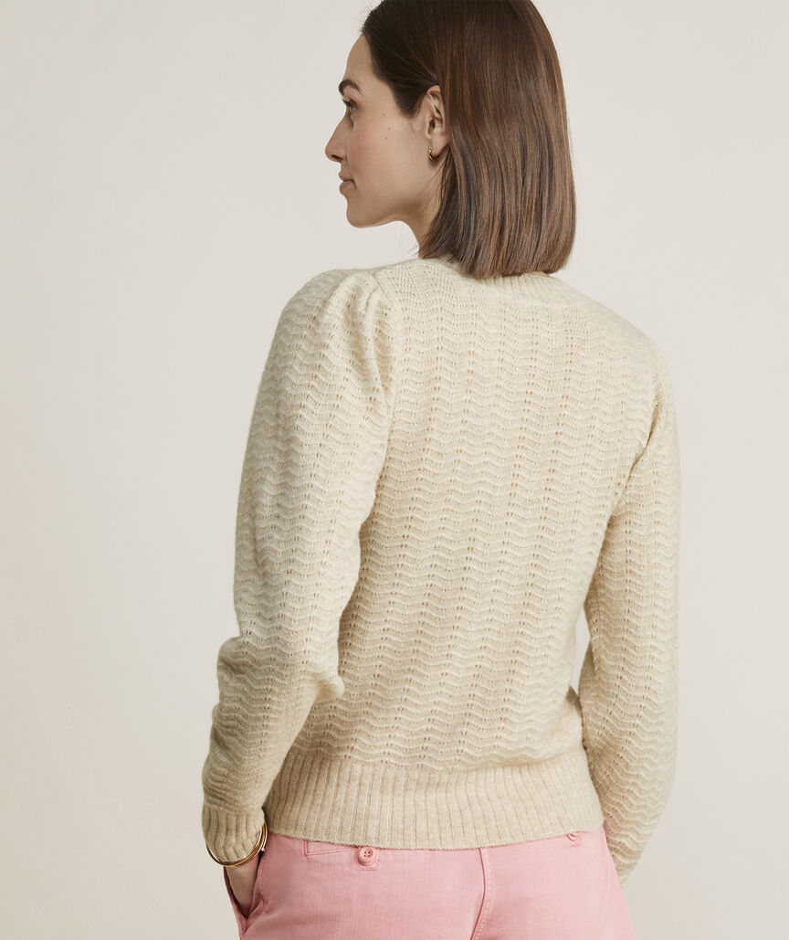 Seaspun Cashmere Pointelle Crewneck Sweater