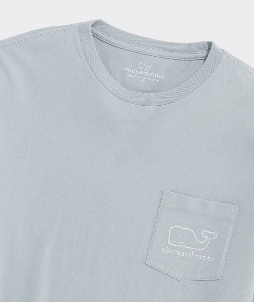 Drift-Dye Vintage Whale Long-Sleeve Pocket Tee