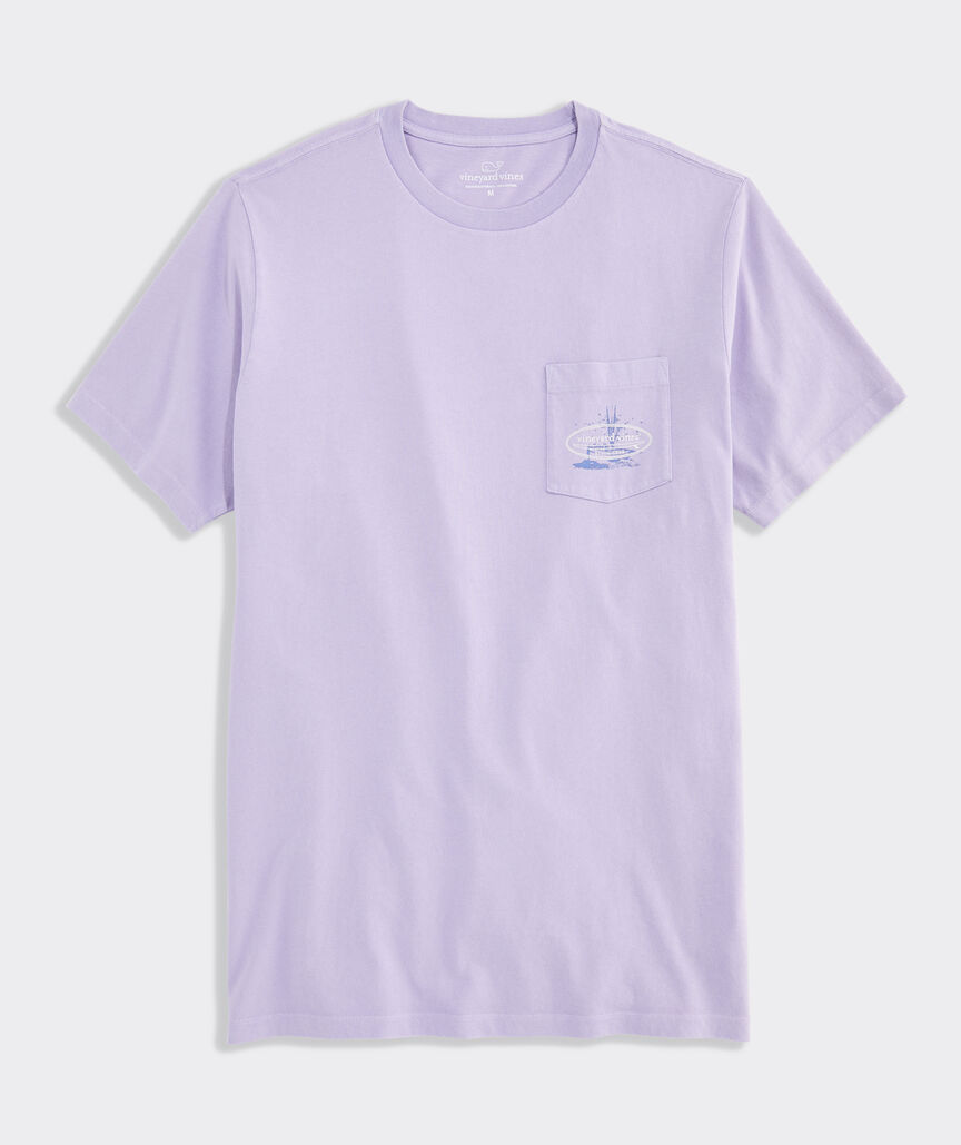 Fishing Boat Surf Icon Short-Sleeve Pocket Tee
