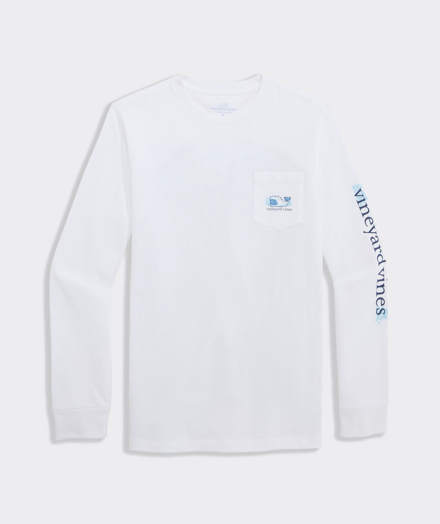 Boys' Yeti Whale Long-Sleeve Pocket Tee