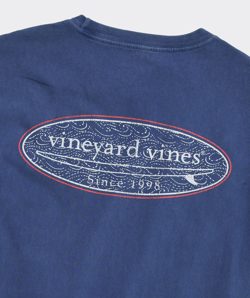 Wave Printed Short-Sleeve Pocket Tee