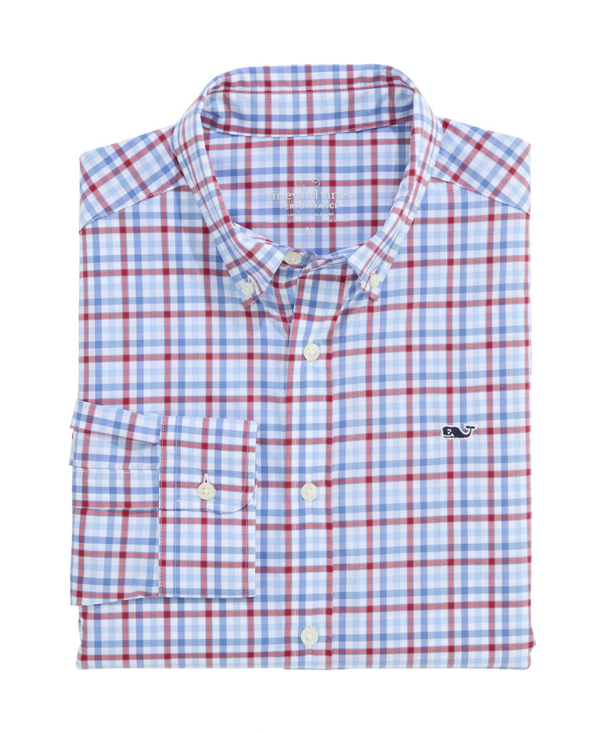 OUTLET Performance Nylon Plaid Shirt