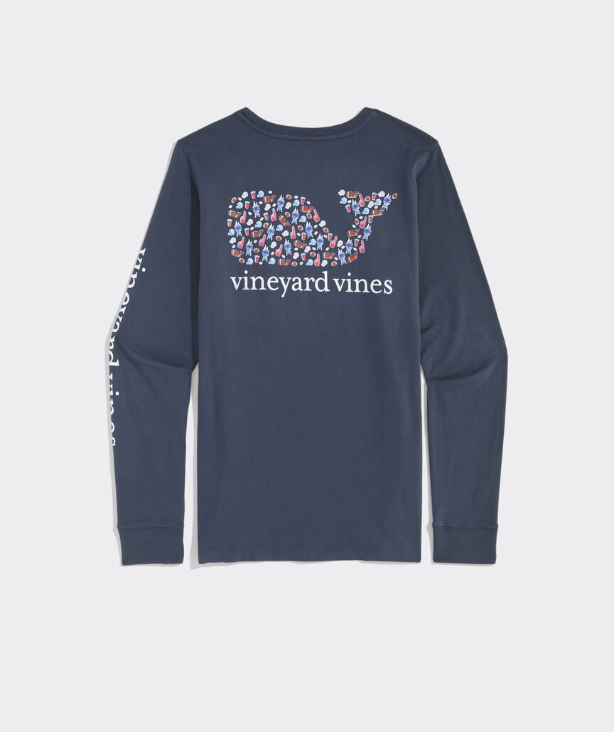 Women's Tailgating Icons Whale Long-Sleeve Pocket Tee