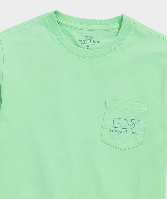 Boys' Long-Sleeve Vintage Whale Pocket T-Shirt