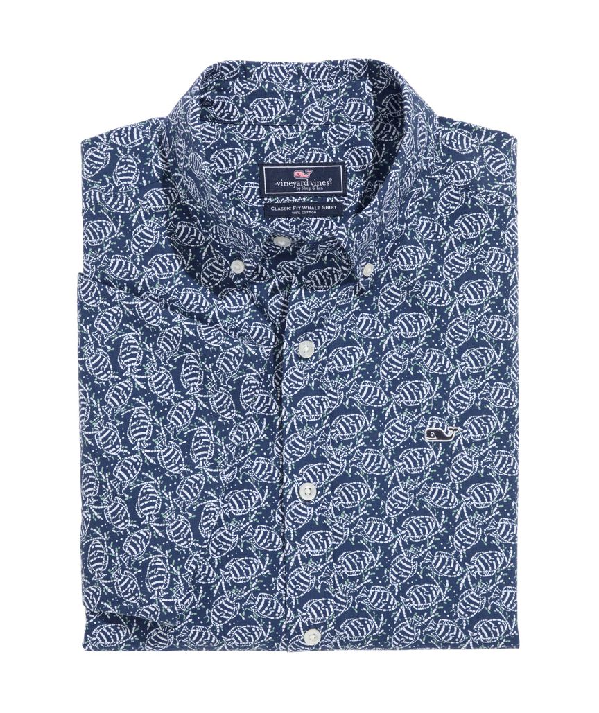 OUTLET Poplin Short-Sleeve Batik Fish Shirt