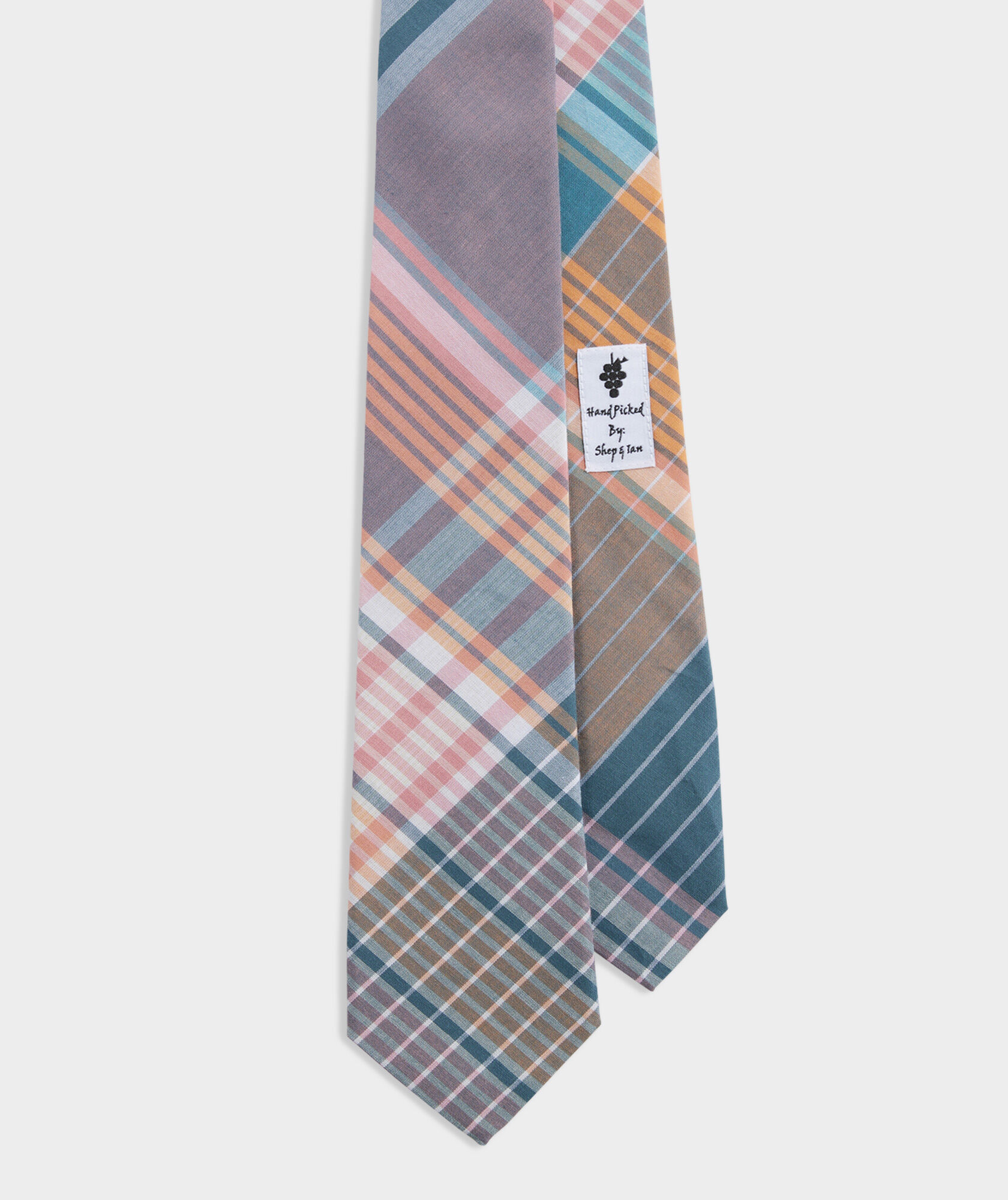 Boys' Plaid Madras Silk Tie