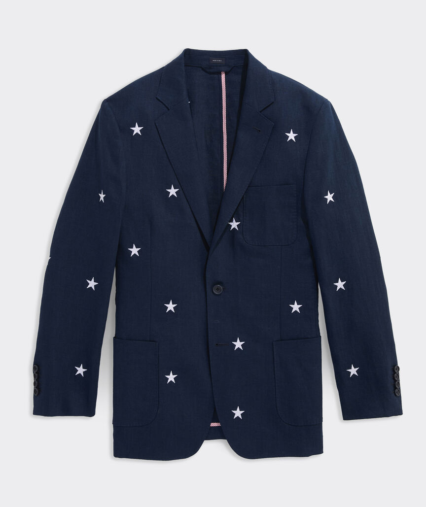 Stars & Stripes Linen Blazer