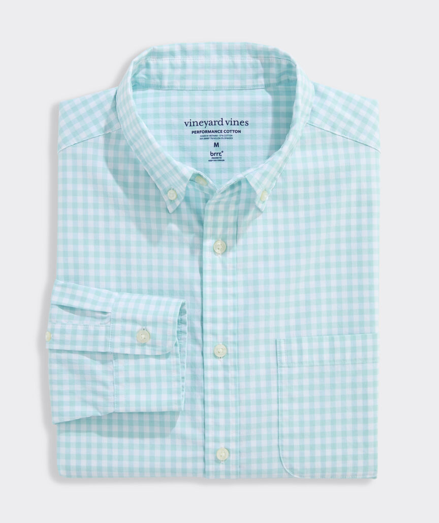 Performance Cotton Skysail Gingham Shirt