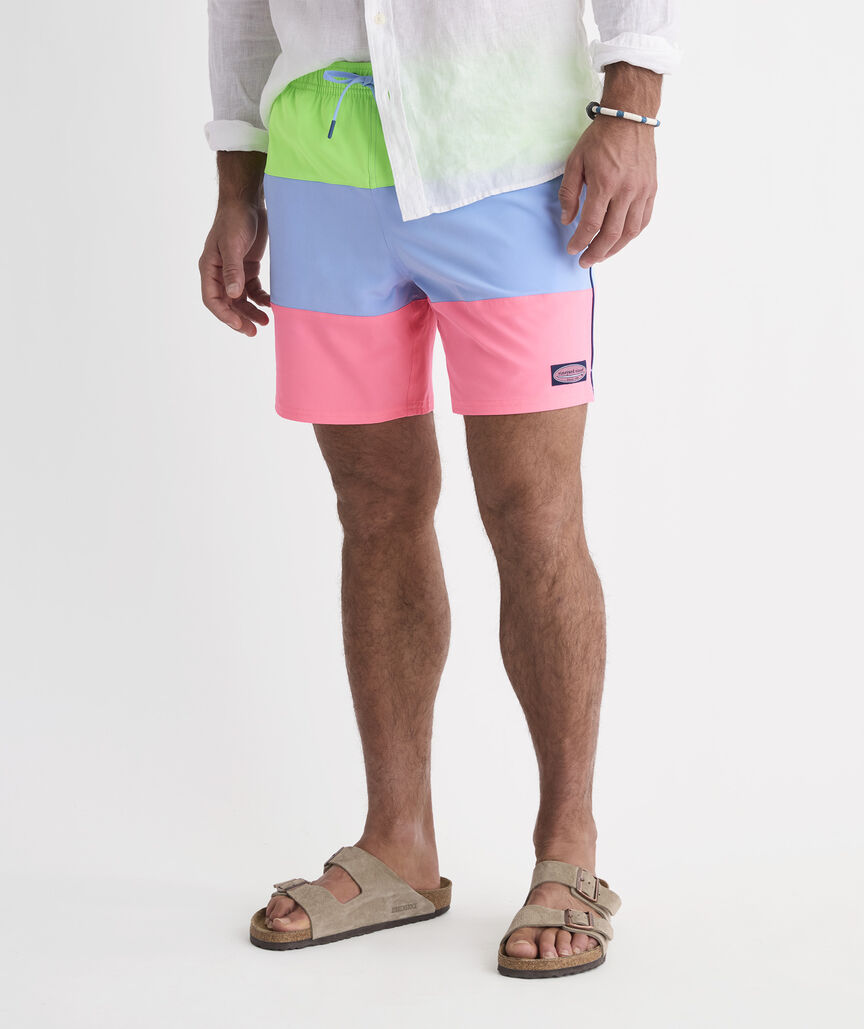 7 Inch Colorblock Chappy Swim Trunks