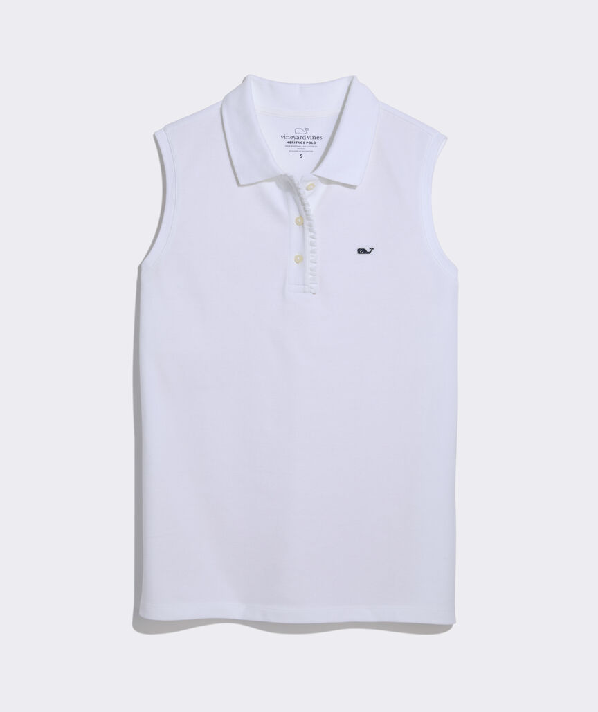 Heritage Sleeveless Ruffle Trim Polo