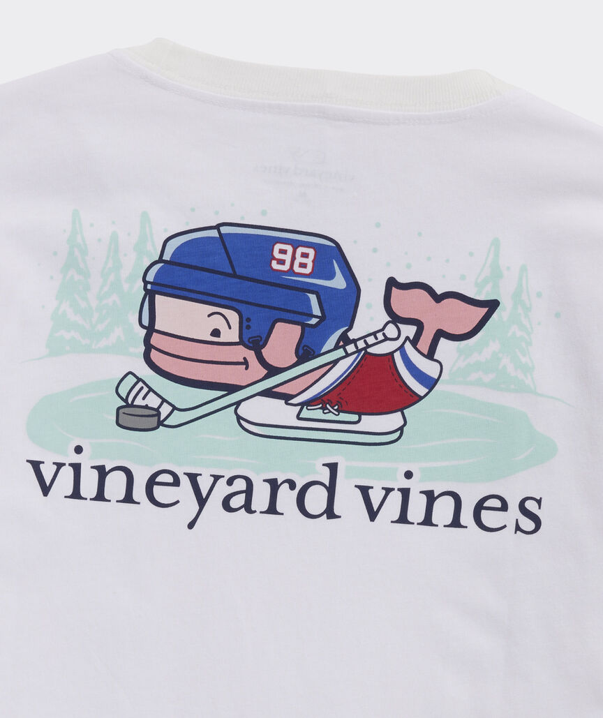 Boys' Pond Hockey Whale Long-Sleeve Pocket Tee
