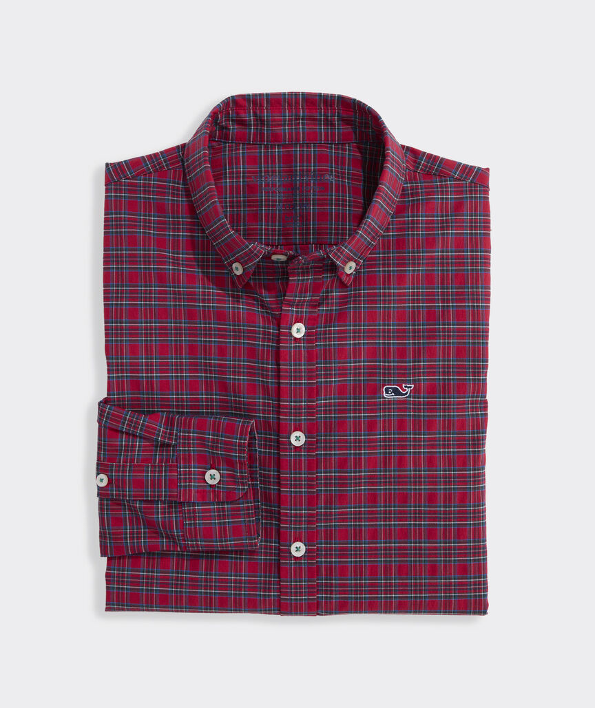 Boys' Tartan Performance Cotton Shirt