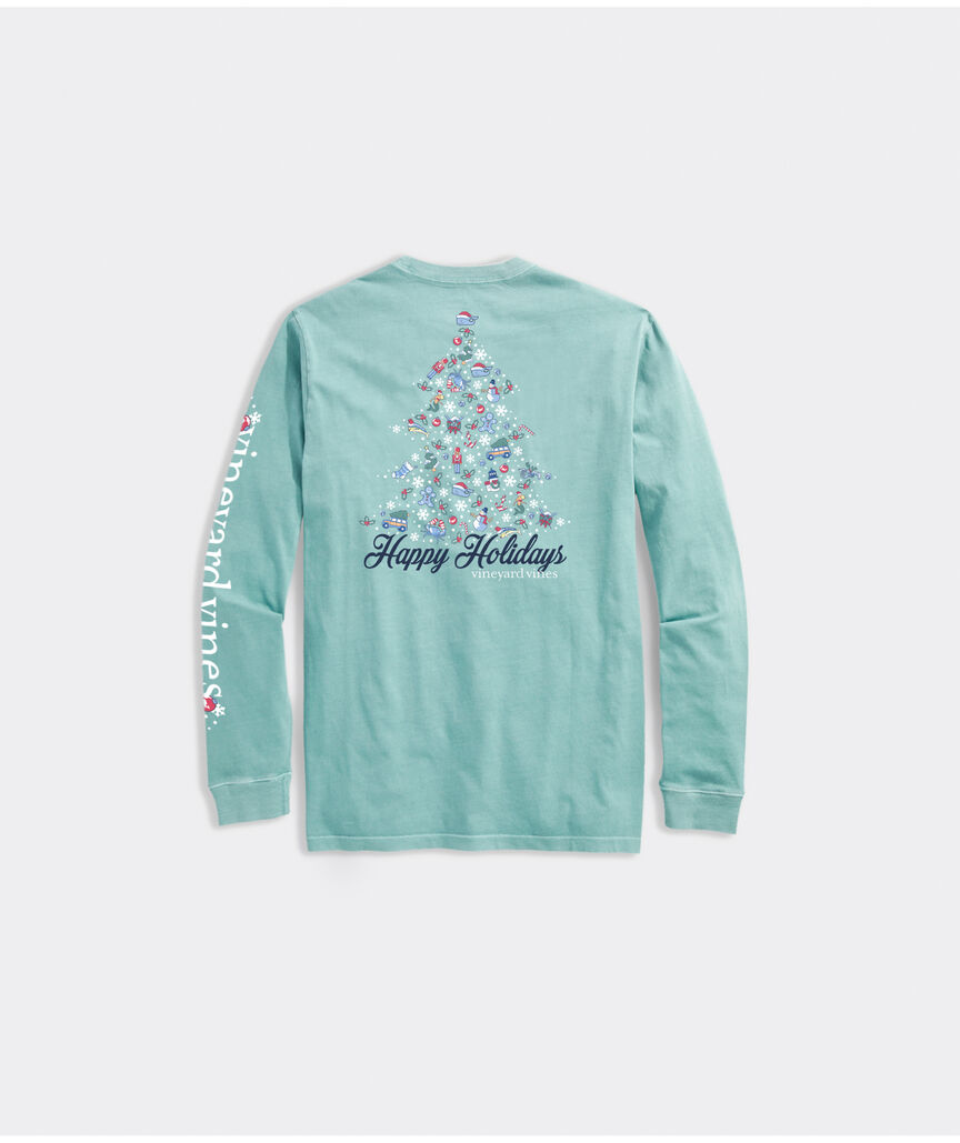 Holiday Tree Long-Sleeve Pocket Tee