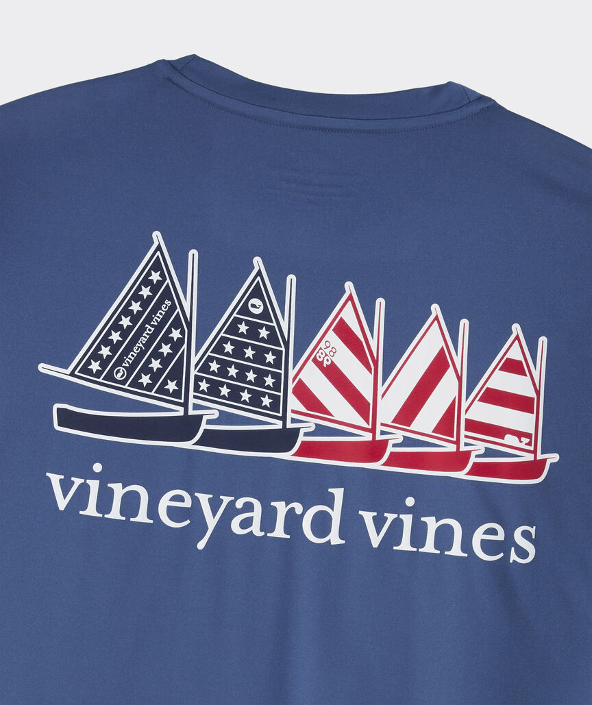 USA Catboats Long-Sleeve Harbor Performance Tee