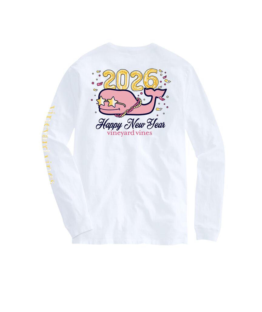 OUTLET Women's 2026 New Years Eve Whale Long-Sleeve Pocket Tee