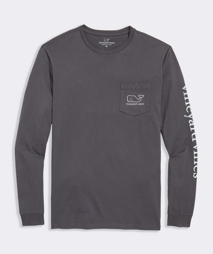 Vintage Whale Long-Sleeve Pocket Tee