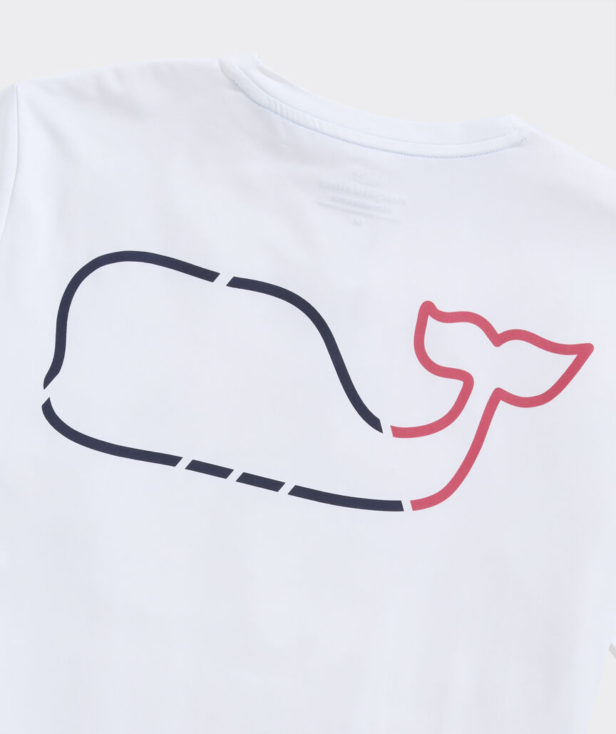 Performance On-The-Go Whale Outline Short-Sleeve Harbor Tee