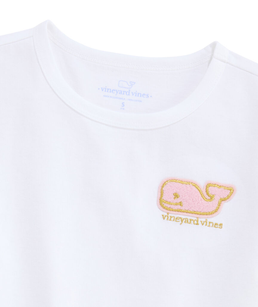 OUTLET Girls' Whale Patch Short-Sleeve Tee