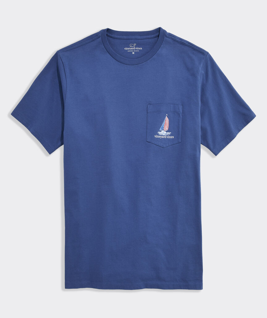 Painted Americana Sail Short-Sleeve Pocket Tee