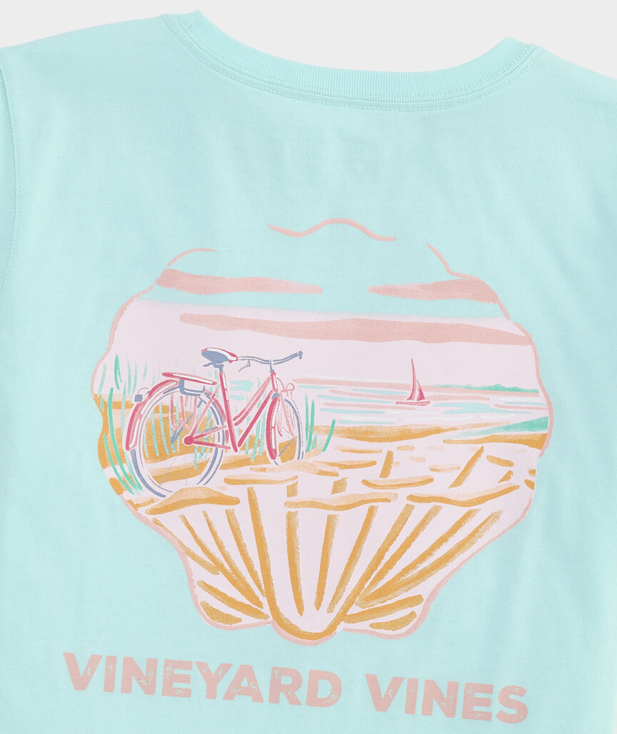 Girls' Seashell Scenic Short-Sleeve Pocket Tee