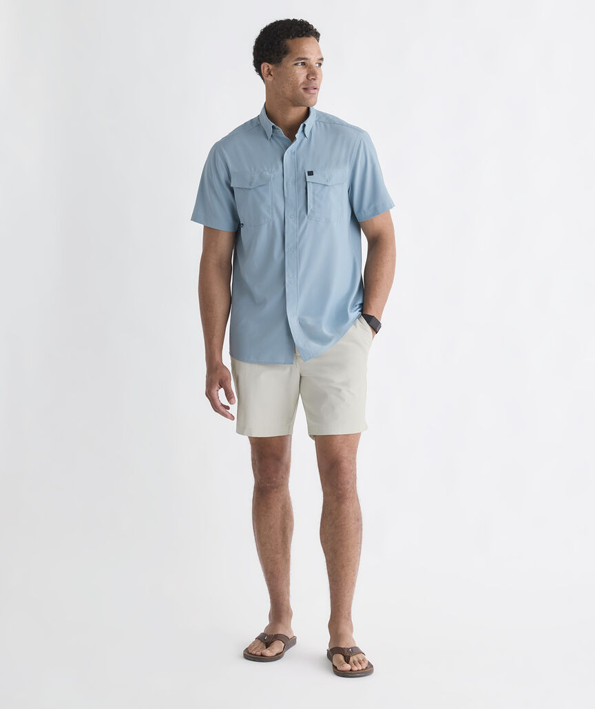 Performance Masthead Solid Short-Sleeve Harbor Shirt