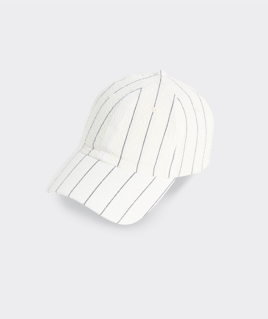 Seersucker Pinstripe Baseball Hat