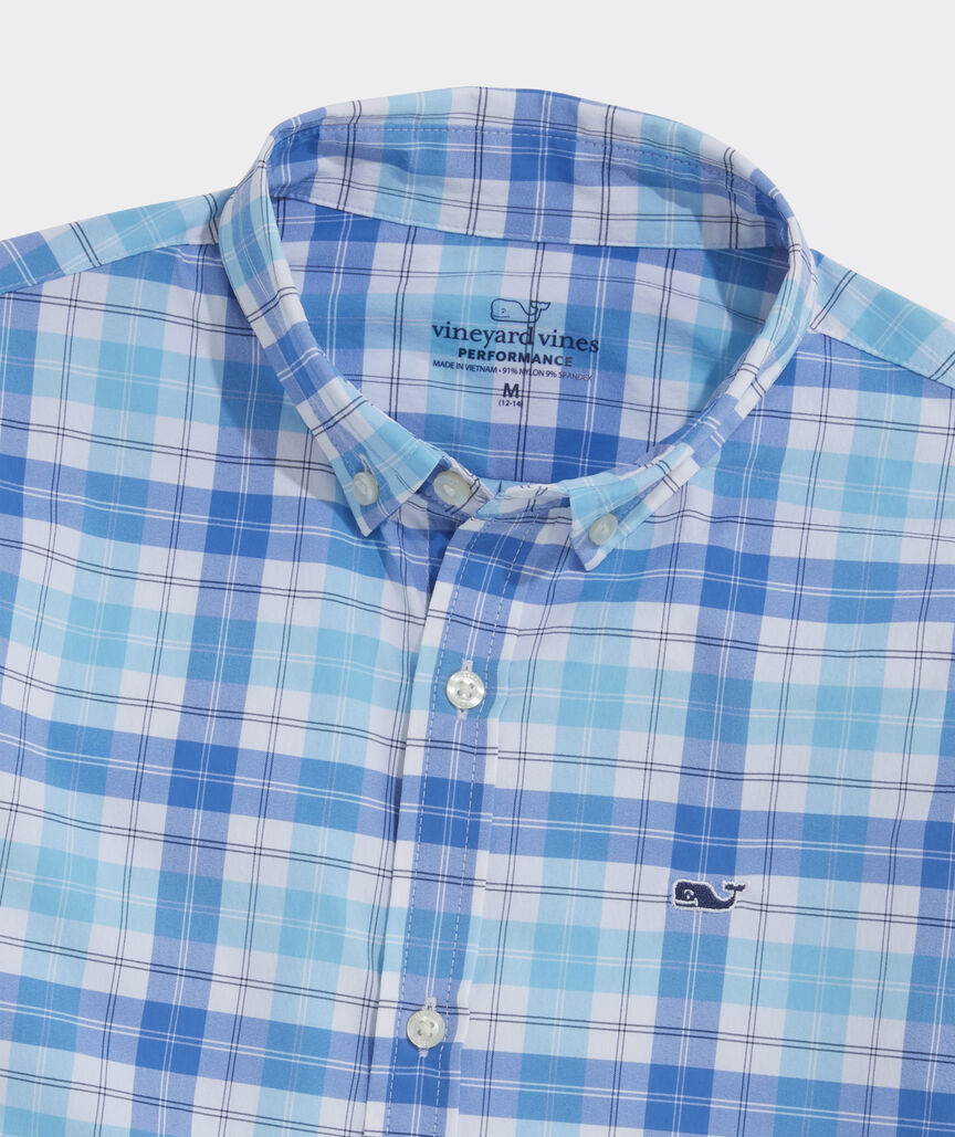Boys' On-The-Go Nylon Plaid Shirt