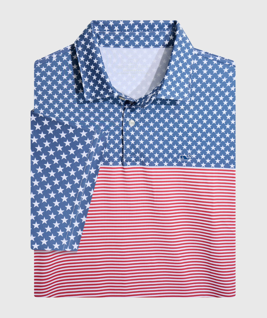 OUTLET Americana Stars & Stripes Performance Polo