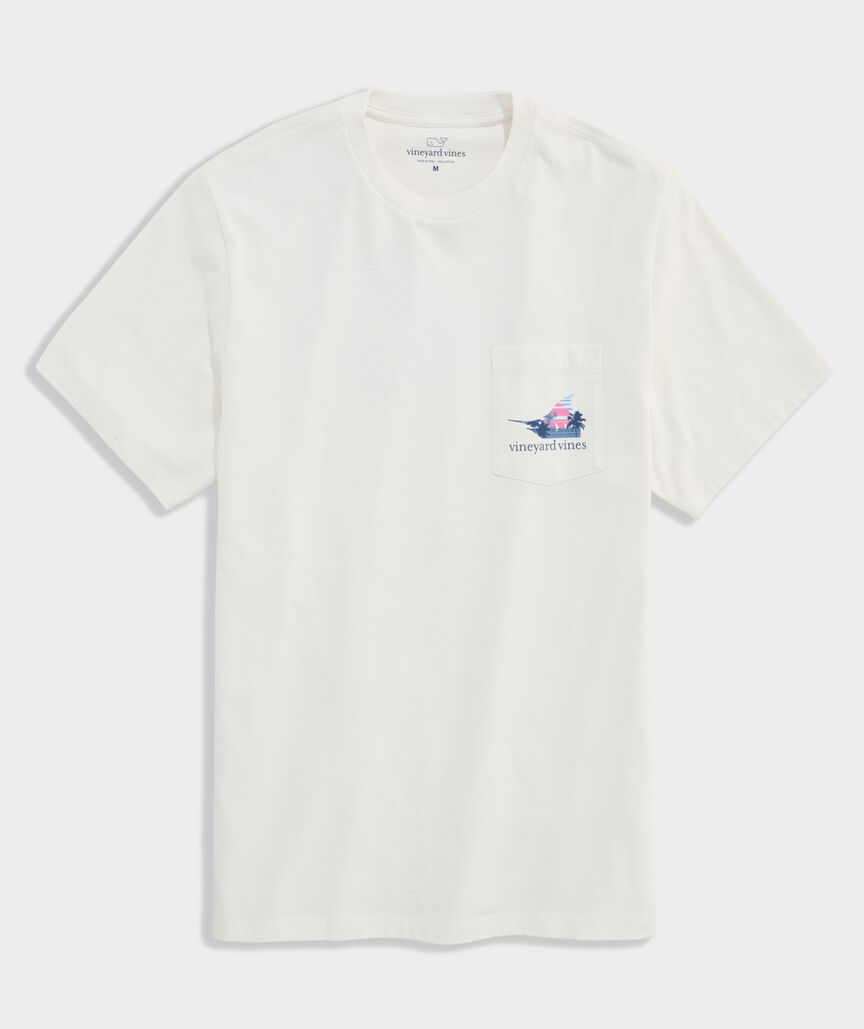 Marlin Sunset Short-Sleeve Pocket Tee