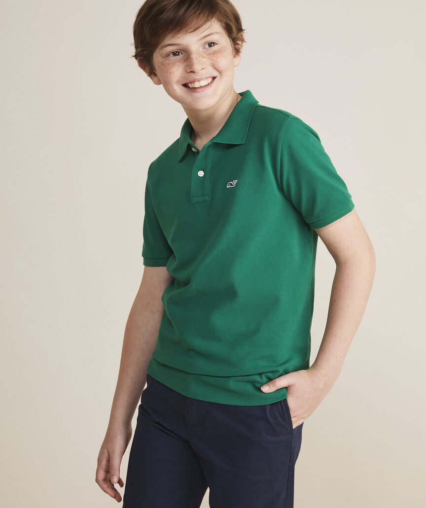 OUTLET Boys' Stretch Pique Polo