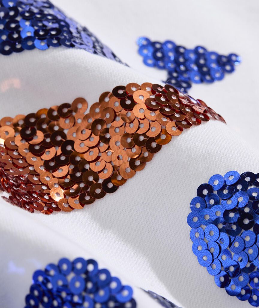 Girls' Sequin Snowman Long-Sleeve Tee