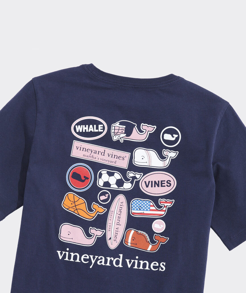 Boys' VV Stickers Short-Sleeve Pocket Tee