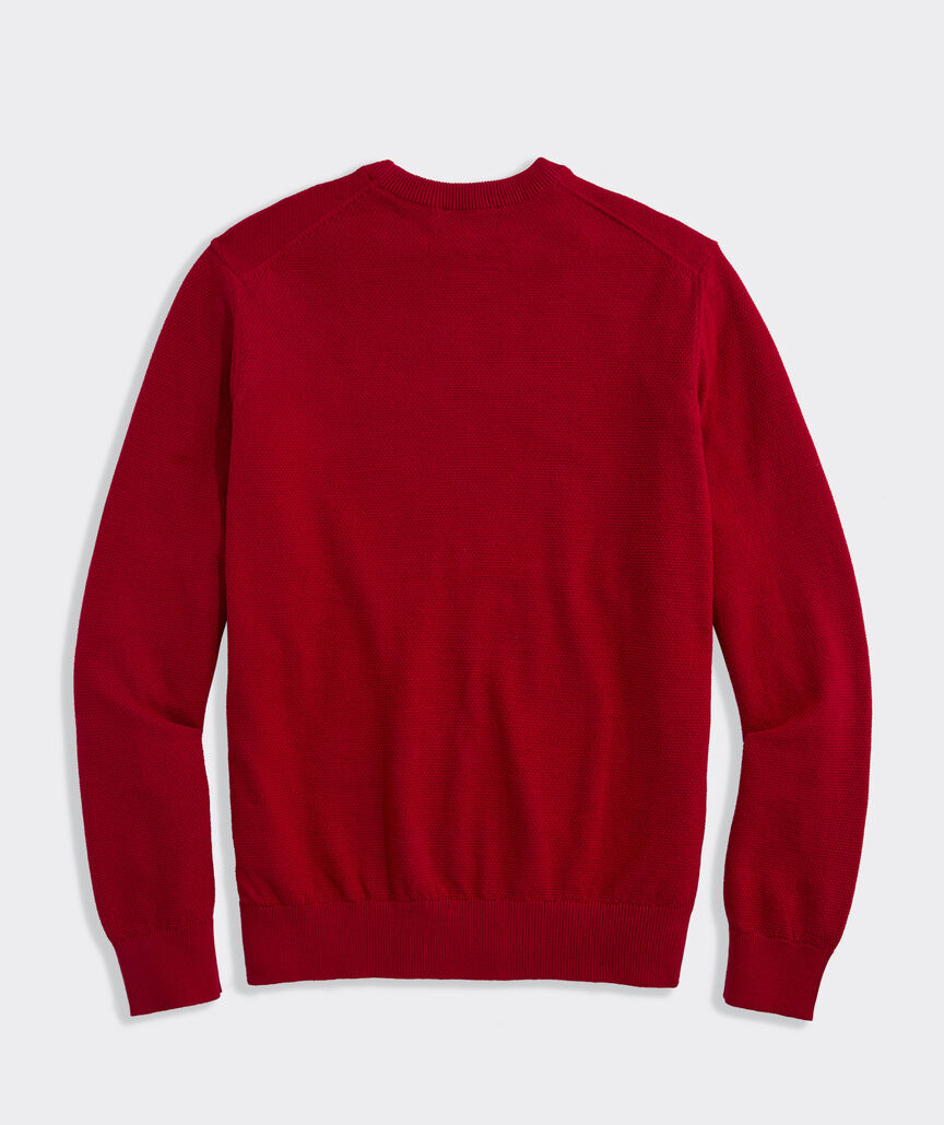 Textured Cotton Crewneck
