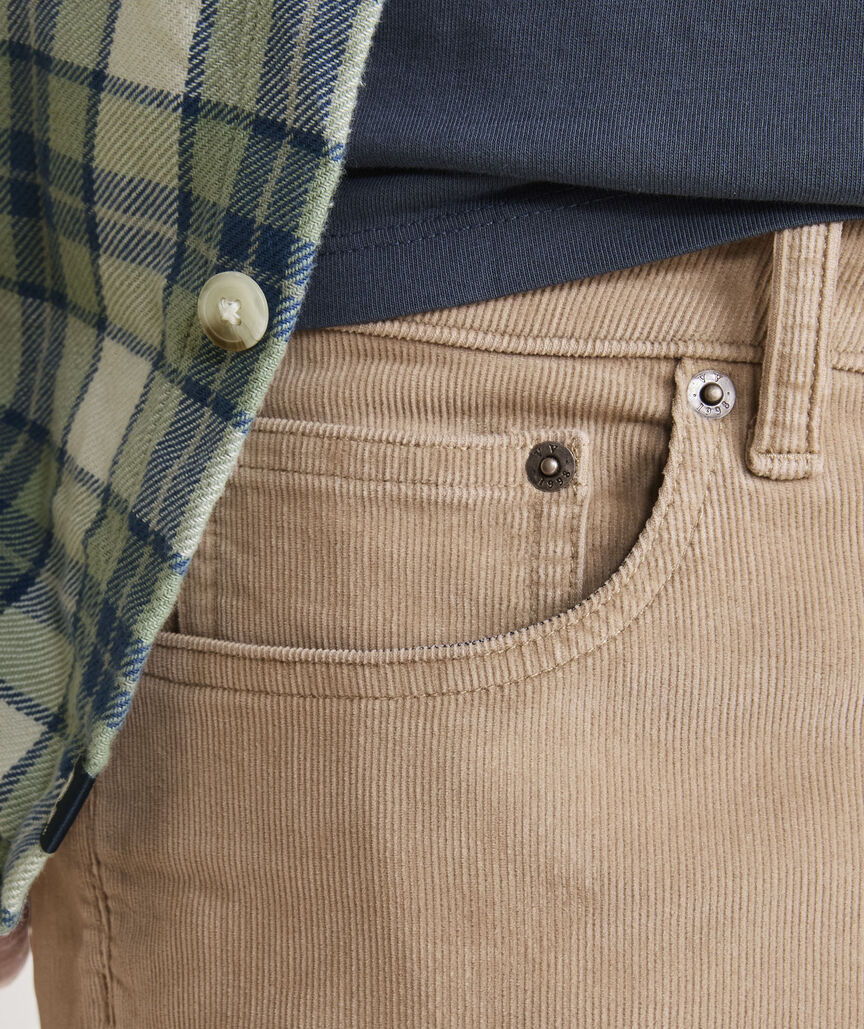 Stretch Terry Cord 5-Pocket Pants