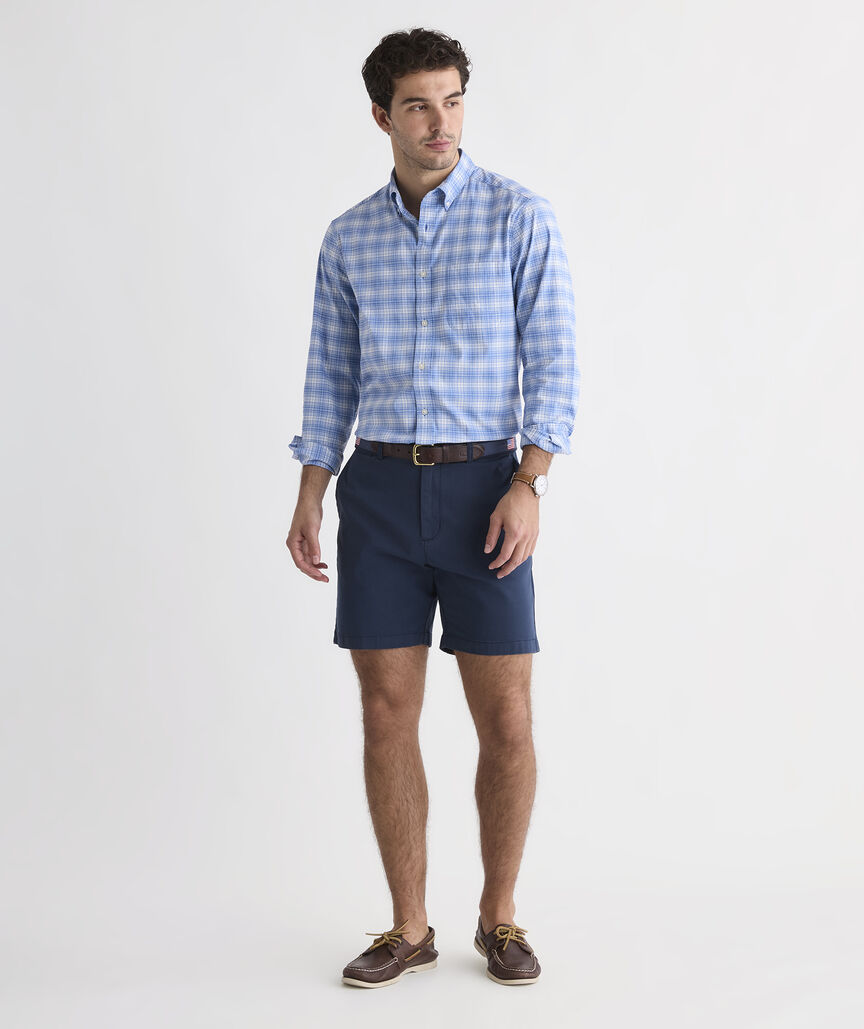 Performance Cotton Swizzle Stick Plaid Shirt