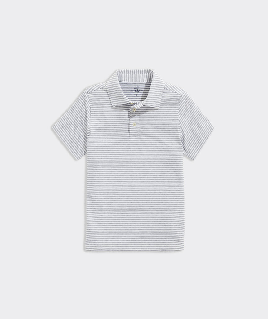 Boys' Heathered Winstead Stripe Sankaty Performance Polo