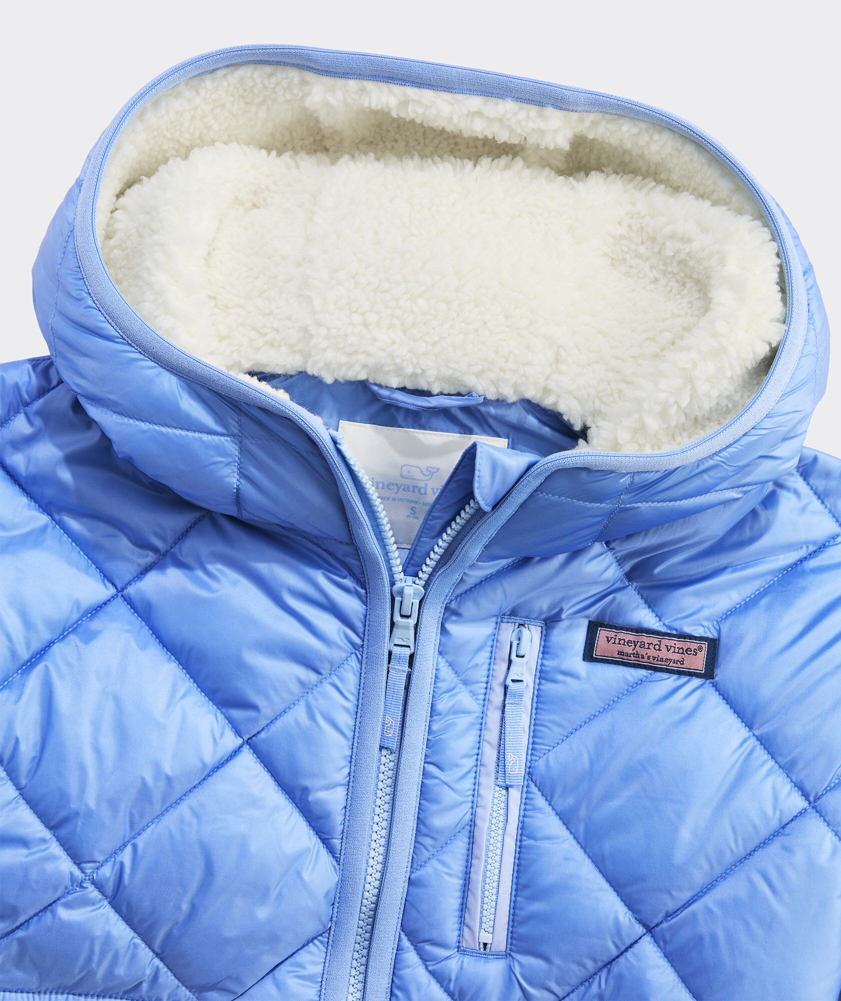 Girls' Metallic High-Pile Puffer Jacket