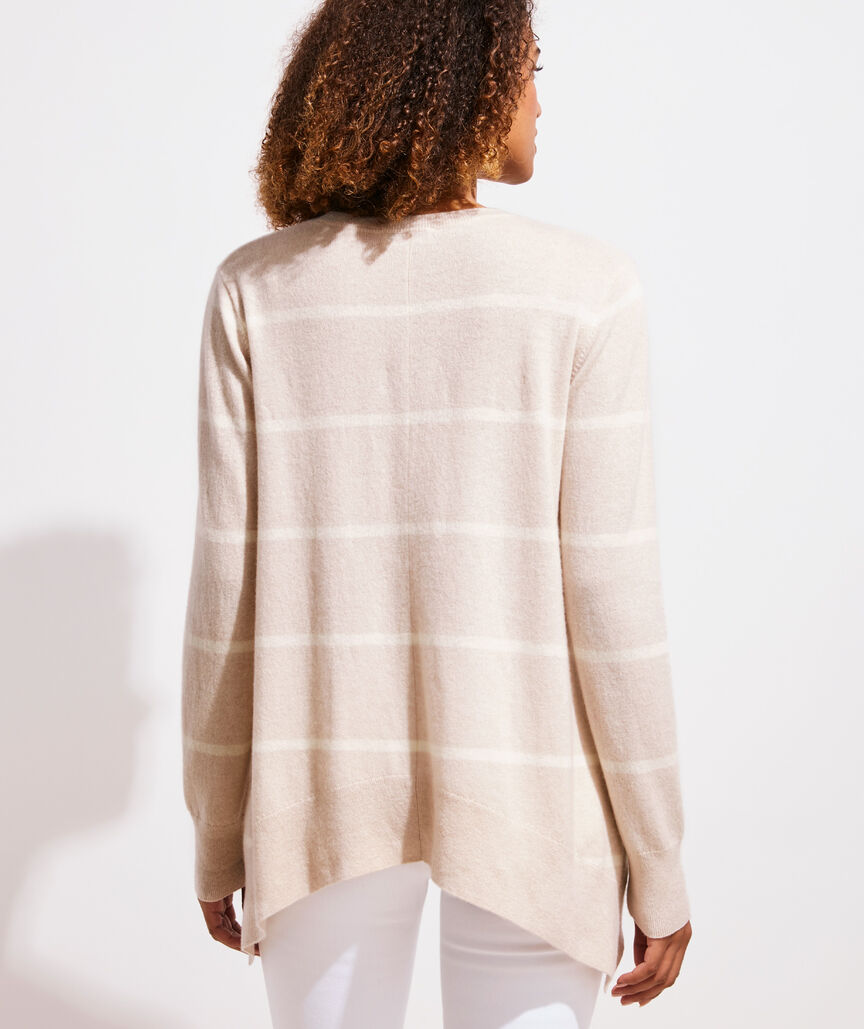 Flowy Cashmere Stripe Crew